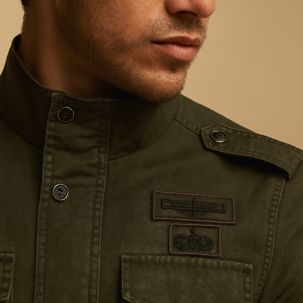 Men’s biker jacket with long sleeves, sleek rebellious design with modern fit, perfect for casual wear or stylish evenings.