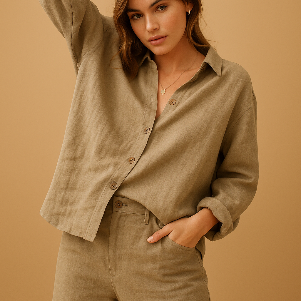 Women’s casual cotton blouse in soft, breathable fabric — flattering fit, versatile design, and perfect for everyday or formal wear.