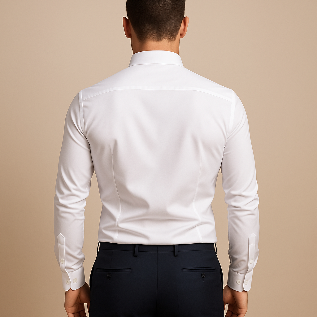 Men’s classic long sleeve shirt with modern fit, versatile design, and timeless style for formal, casual, or evening occasions.
