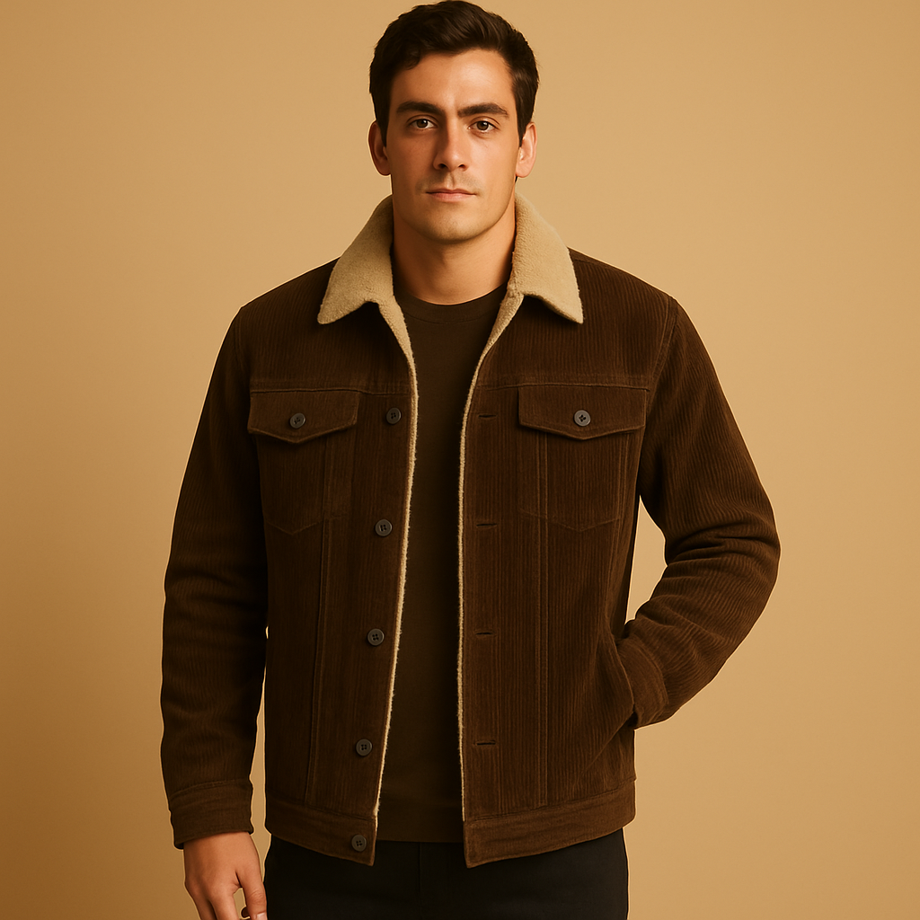 Adrian is a corduroy jacket for men with a slim fit and timeless design. Soft, durable, and versatile for casual and formal outfits. Order today!