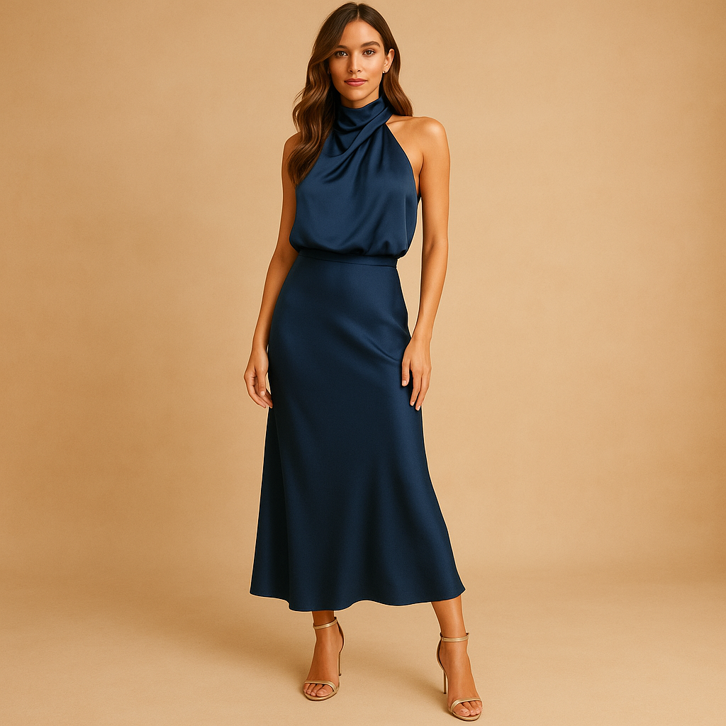 Elegant versatile dress for women in breathable fabric, available in multiple colors, perfect for spring, summer, casual outings, and formal occasions.