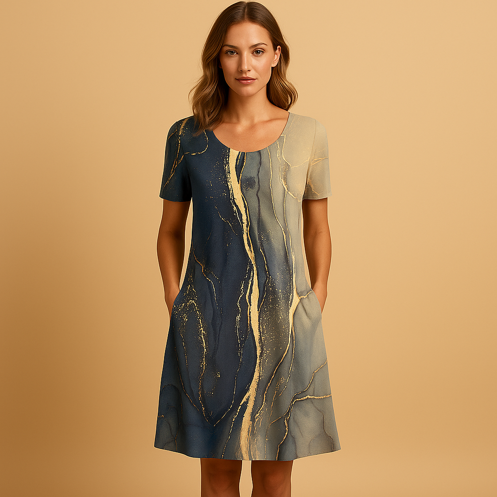 Elegant midi dress for women named Clara, featuring a flattering fit and breathable fabric ideal for casual outings or formal occasions.