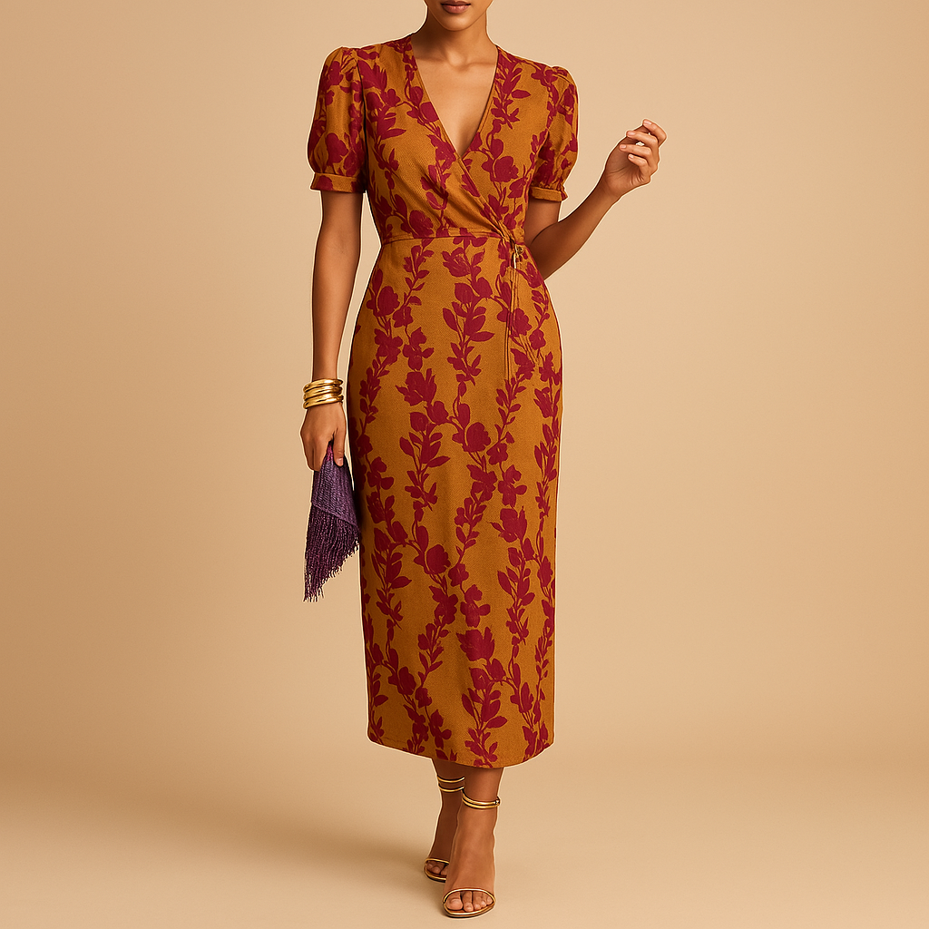 Elegant women’s puff sleeve dress with a flattering fit and chic silhouette, perfect for parties, dinners, and special occasions.