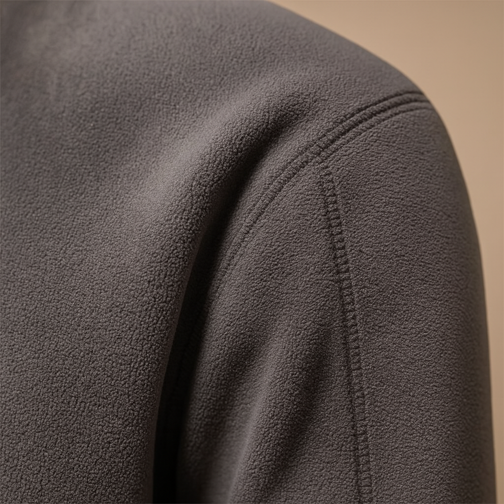 Men’s fleece half-zip pullover with soft fabric and warm comfortable fit, ideal for daily wear and outdoor activities in autumn and winter.