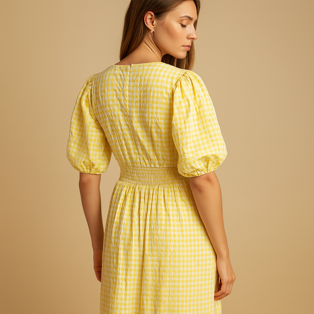 Women’s flowy maxi dress with button front and long sleeves, made from lightweight breathable fabric, perfect for work, events, or casual wear.