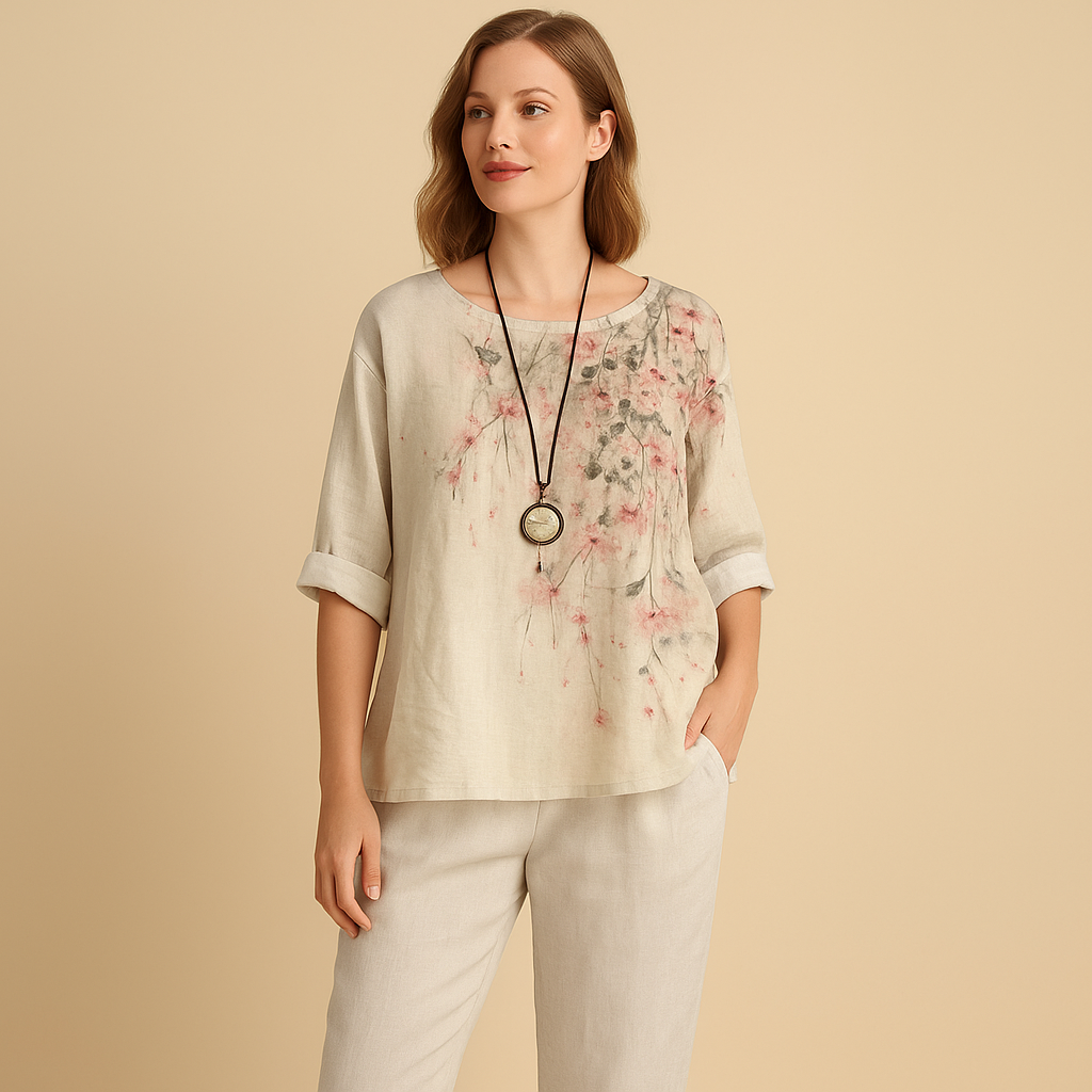Light two-piece casual set for women | Hazel