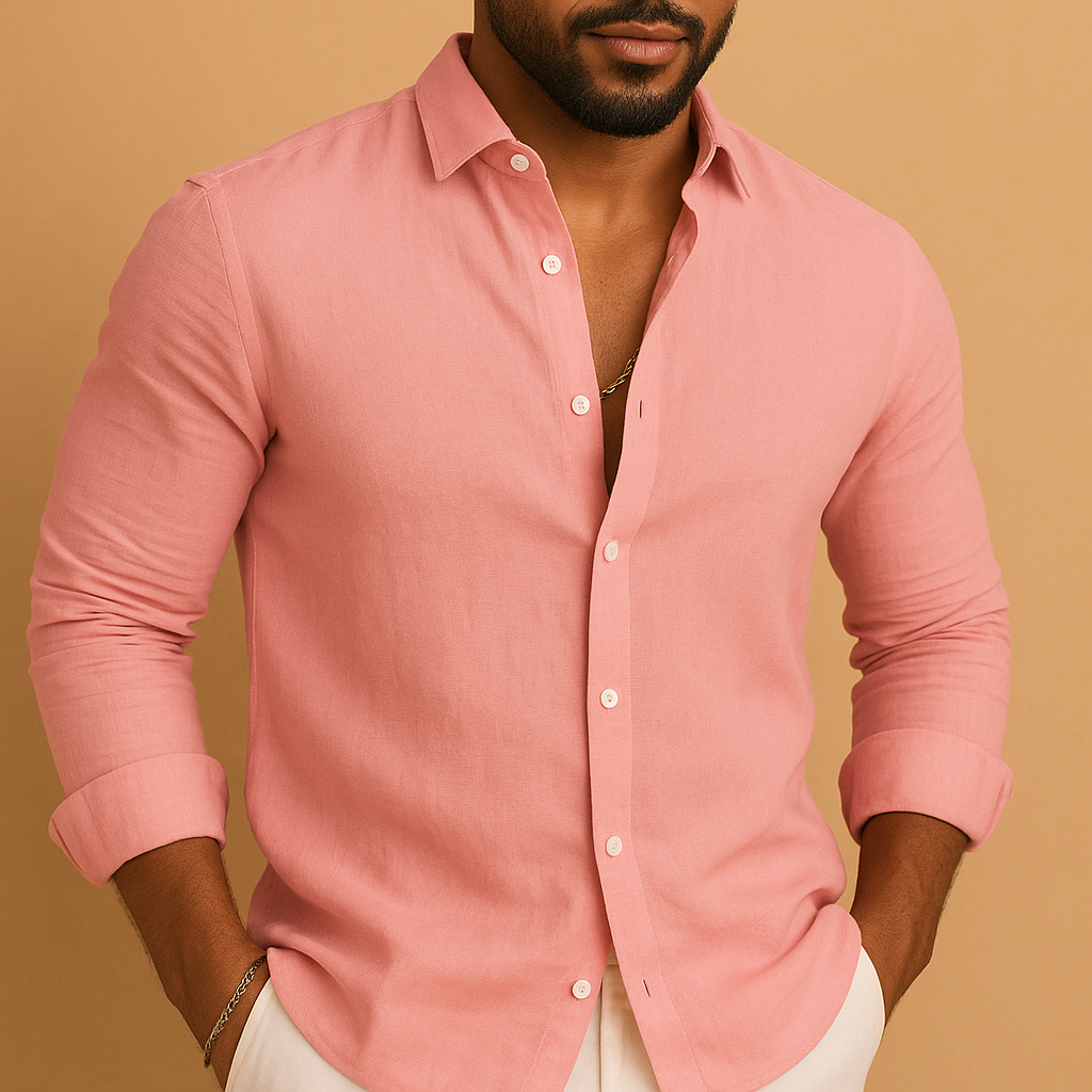 Men’s lightweight breathable shirt in multiple colors with a comfortable fit and timeless design. Ideal for casual wear and business occasions.