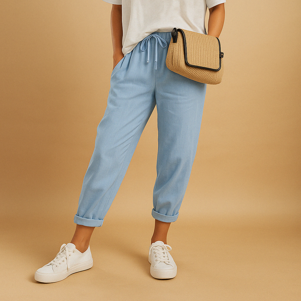 Women’s lightweight summer pants with a breathable fit, perfect for work, leisure, and warm-weather outfits.