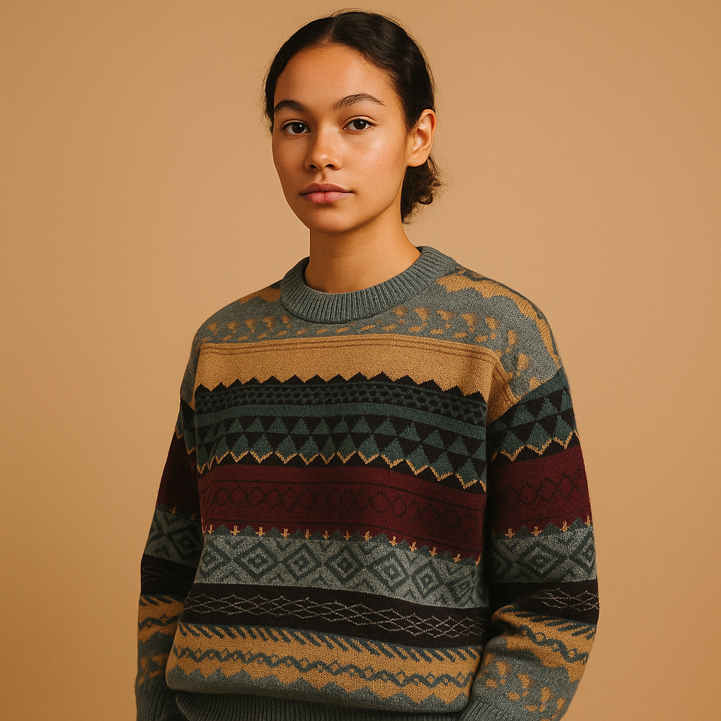 Women’s oversized knitted sweater with relaxed fit and soft knit fabric, perfect for casual elegance in autumn, winter, and spring