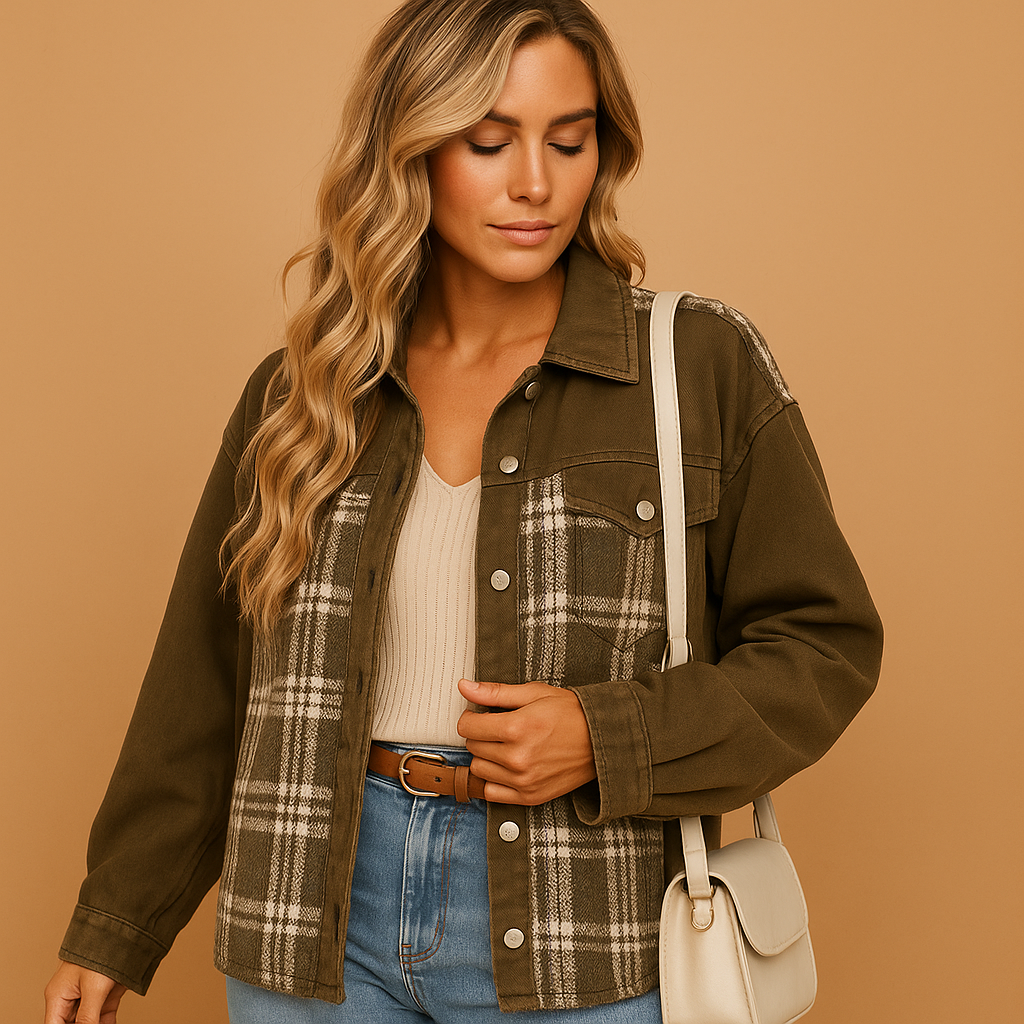 Women’s stylish coat made from soft breathable fabric with relaxed fit, practical side pockets, and timeless design for both casual and formal looks.