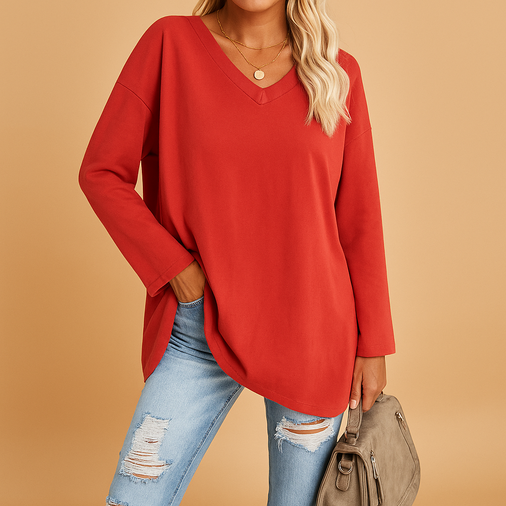 Women’s summer round neck top with short sleeves in light, breathable fabric — perfect for casual days, beachwear, or elegant summer looks.