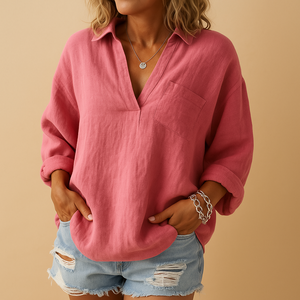 Timeless classic blouse for women with a flattering fit and elegant design, perfect for work, brunch, or casual occasions.