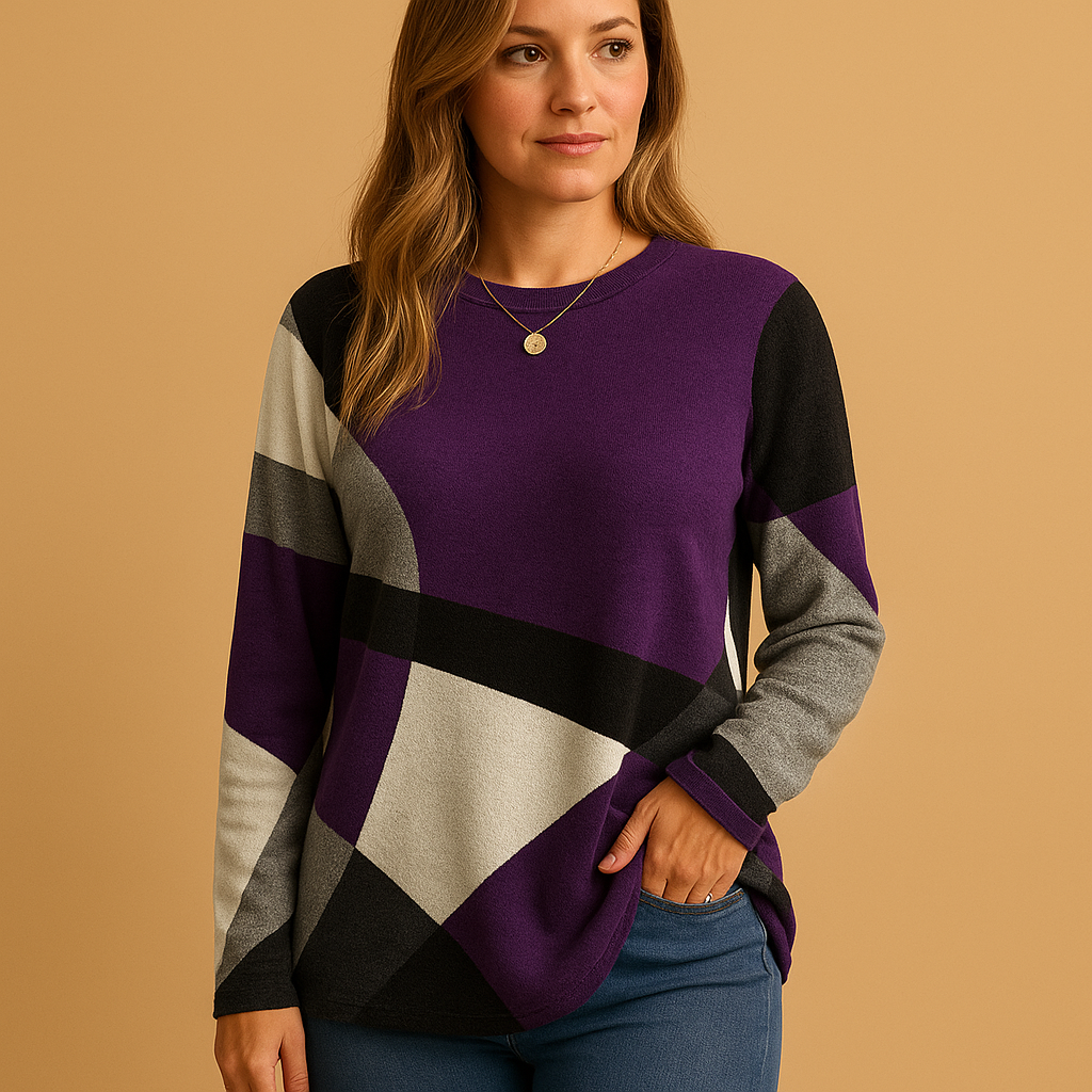 Women’s timeless knit sweater with elegant cut and relaxed fit, soft breathable fabric, perfect for casual or chic outfits.