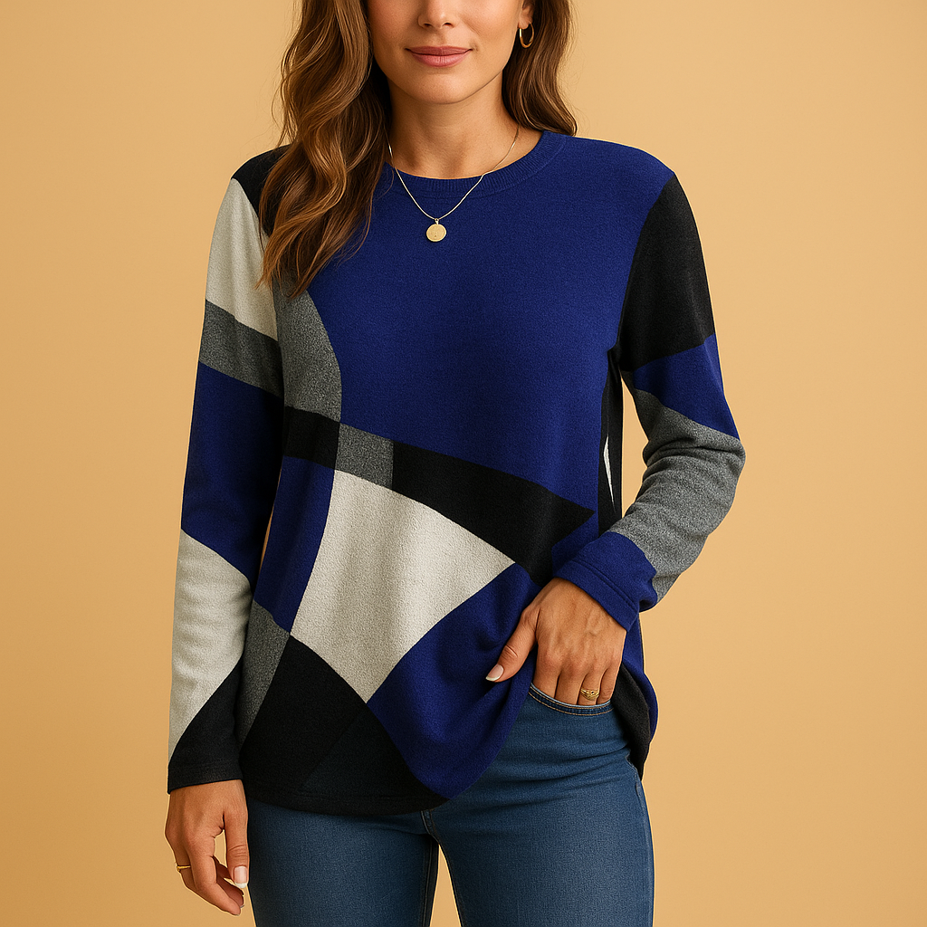 Women’s timeless knit sweater with elegant cut and relaxed fit, soft breathable fabric, perfect for casual or chic outfits.