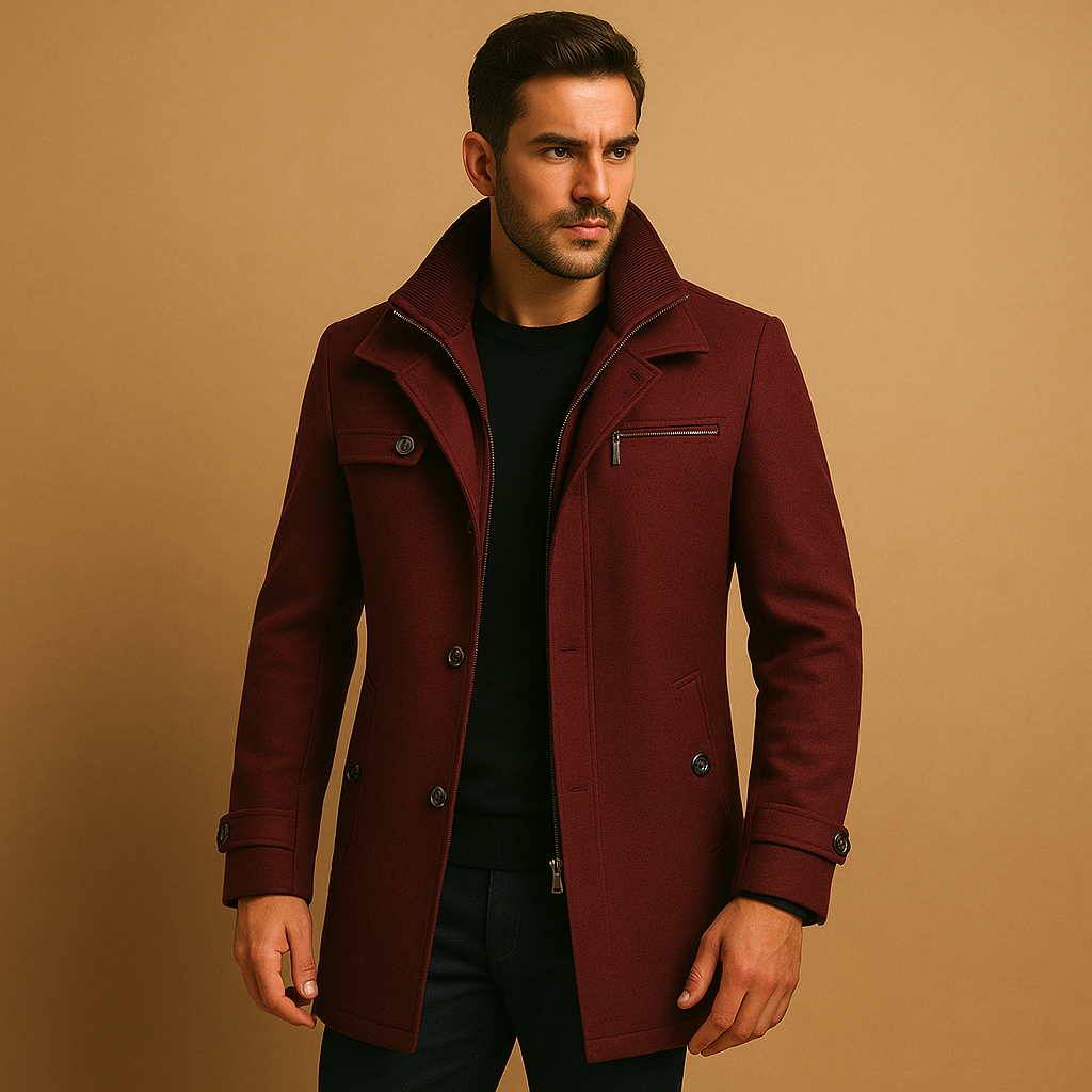 Men’s waterproof winter jacket with breathable fabric, adjustable cuffs, zipper closure, and functional pockets. Perfect for cold and rainy days.