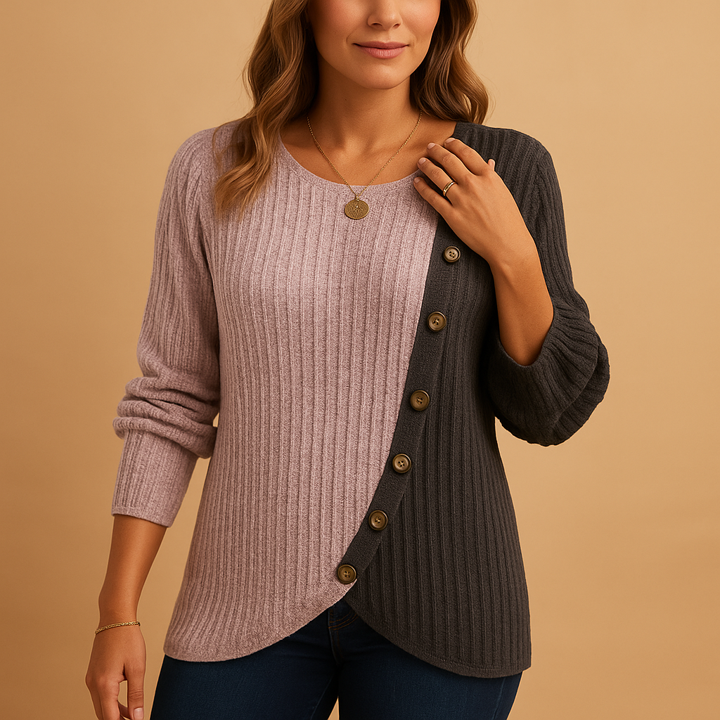 Women's elegant knitted sweater with a refined design and flattering fit, perfect for work, casual outings, or stylish evening wear.