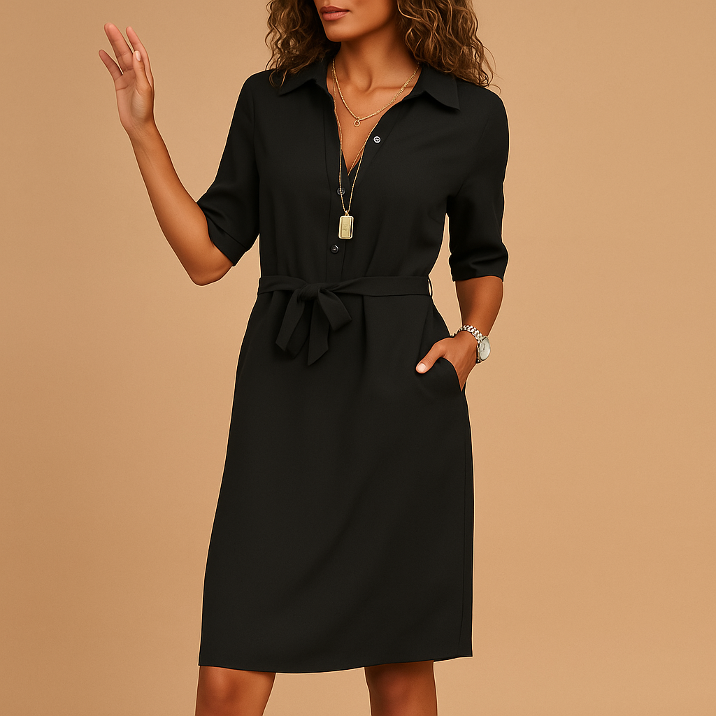 Modern-fit elegant dress for women in timeless shades, ideal for workdays, relaxed outings, and evening occasions.