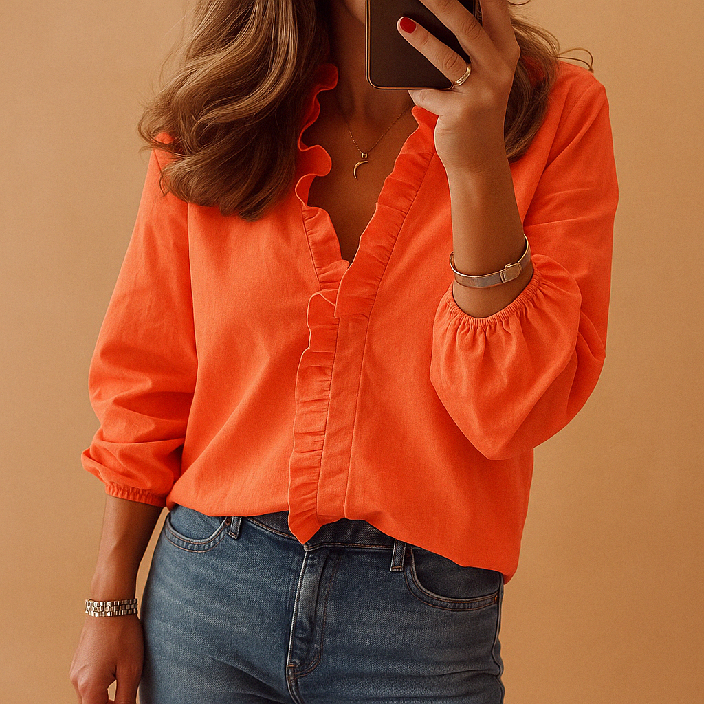 Elegant ruched blouse for women | Clara