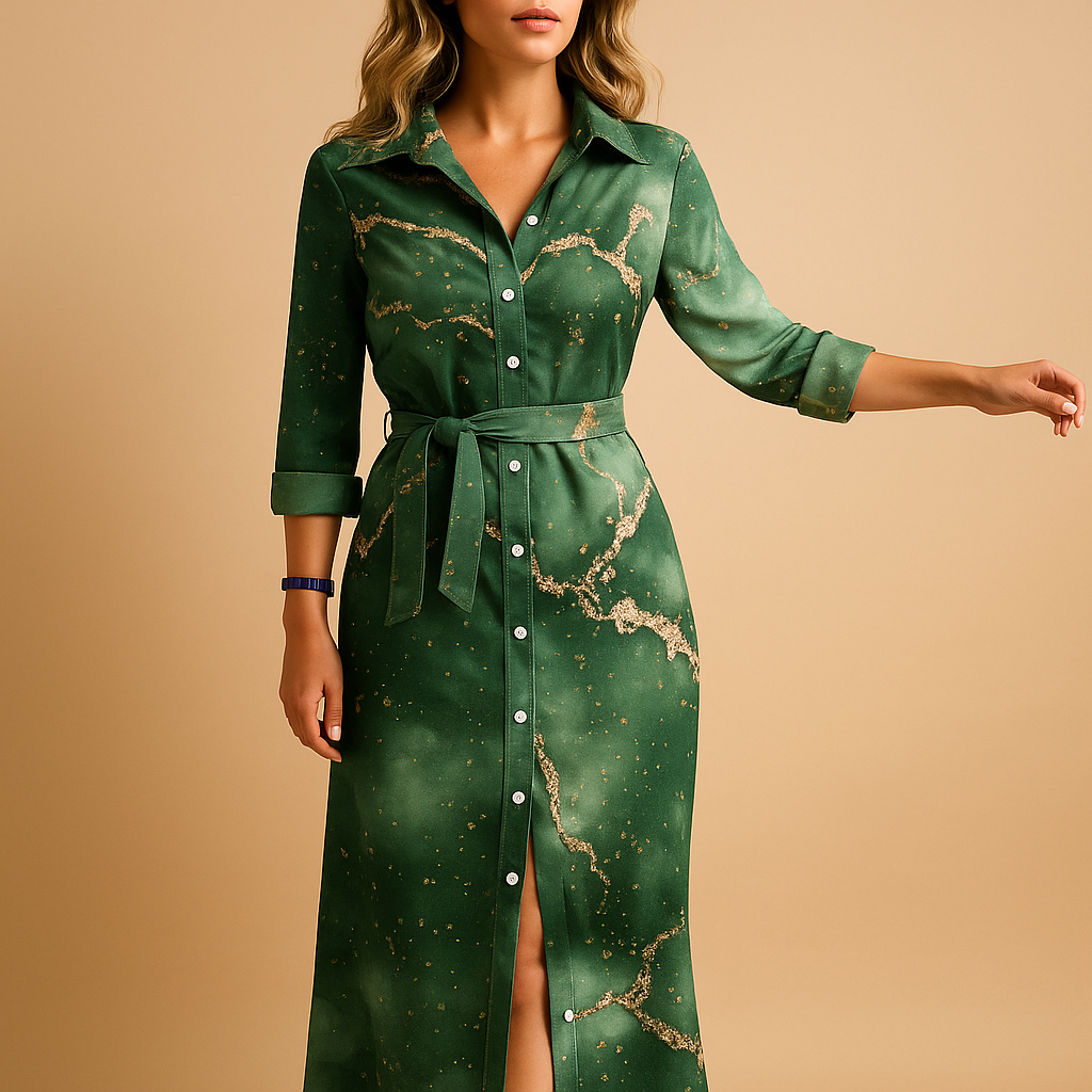 Long loose-fitting summer dress for women in breathable fabric, ideal for beach days, casual events, or warm evening walks.