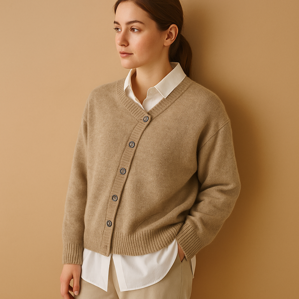 Women's warm wool-look knit sweater with a relaxed fit and soft, non-itchy texture, perfect for casual days, cozy nights, and stylish occasions.
