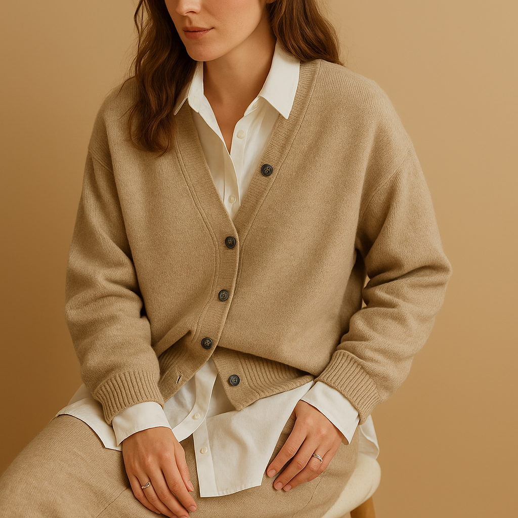 Women's warm wool-look knit sweater with a relaxed fit and soft, non-itchy texture, perfect for casual days, cozy nights, and stylish occasions.