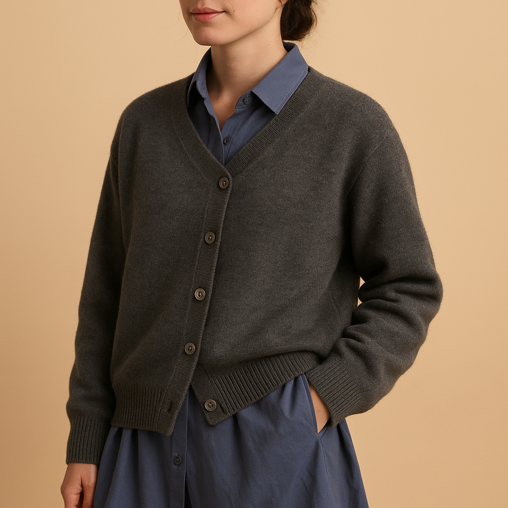 Women's warm wool-look knit sweater with a relaxed fit and soft, non-itchy texture, perfect for casual days, cozy nights, and stylish occasions.