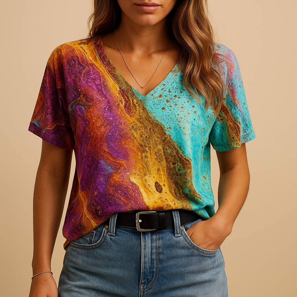 Boho chic top for women with delicate details and relaxed fit, perfect for summer festivals and casual outfits.