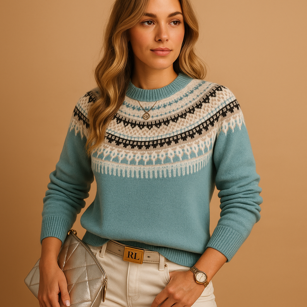 Women’s boho knit sweater with a loose fit and breathable cotton blend, perfect for layering in fall, winter, and spring.