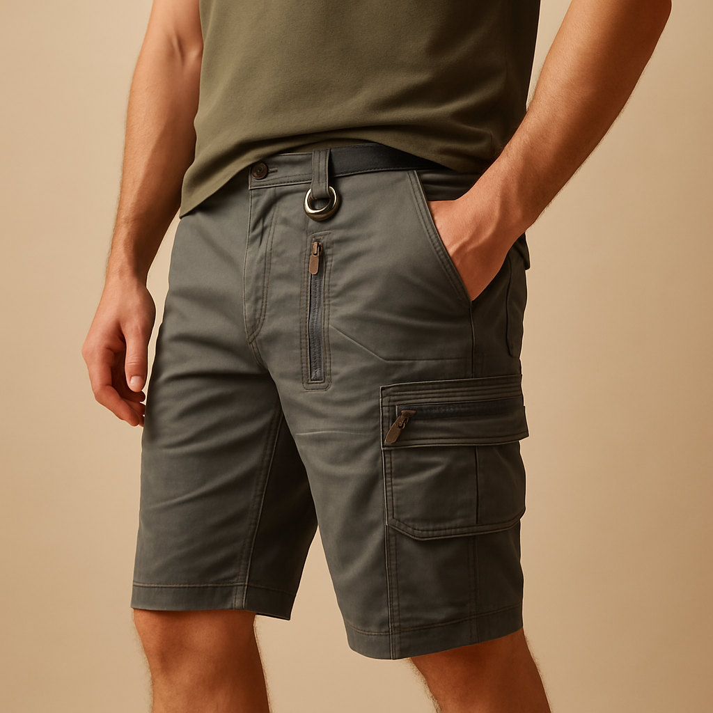 Men’s casual cargo shorts with relaxed fit, durable fabric, and multiple pockets. Perfect for outdoor activities, city wear, or casual daily outfits.