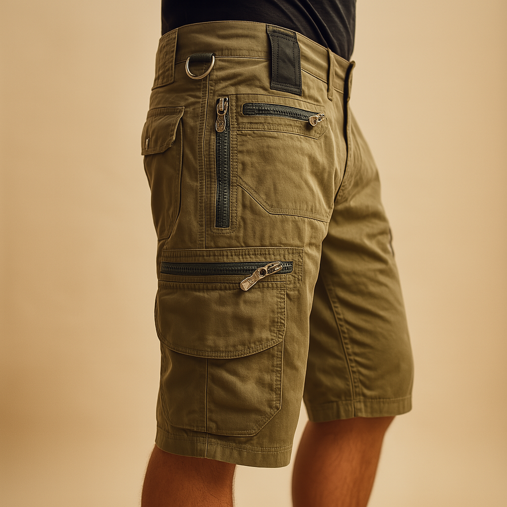 Men’s casual cargo shorts with relaxed fit, durable fabric, and multiple pockets. Perfect for outdoor activities, city wear, or casual daily outfits.