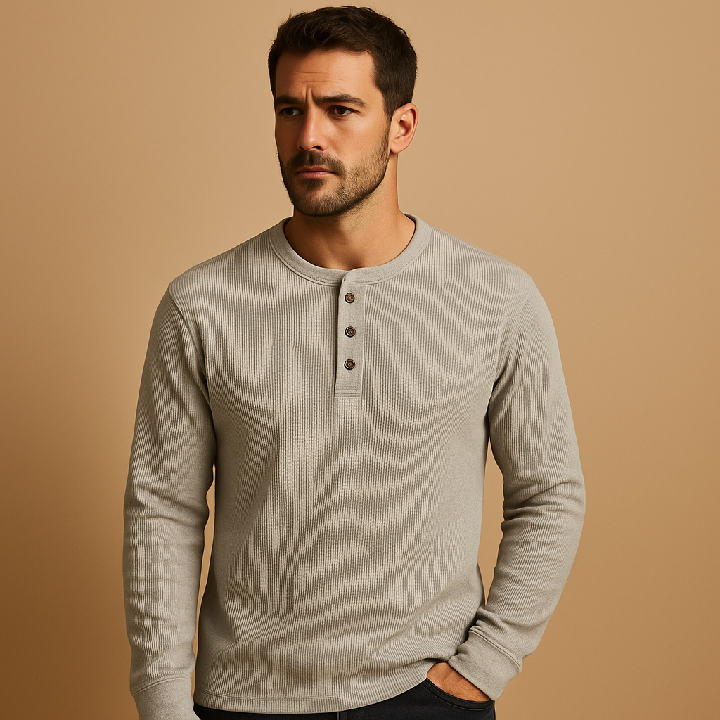 Men’s casual long sleeve shirt with relaxed fit, available in multiple neutral and seasonal colors, ideal for everyday wear and weekend outfits.