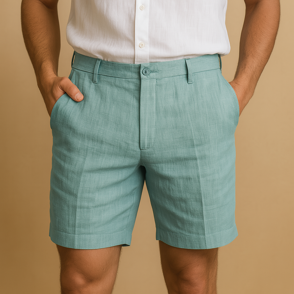 Men’s casual summer shorts with elastic waistband, breathable and lightweight design, perfect for warm days, beach trips, or casual wear.