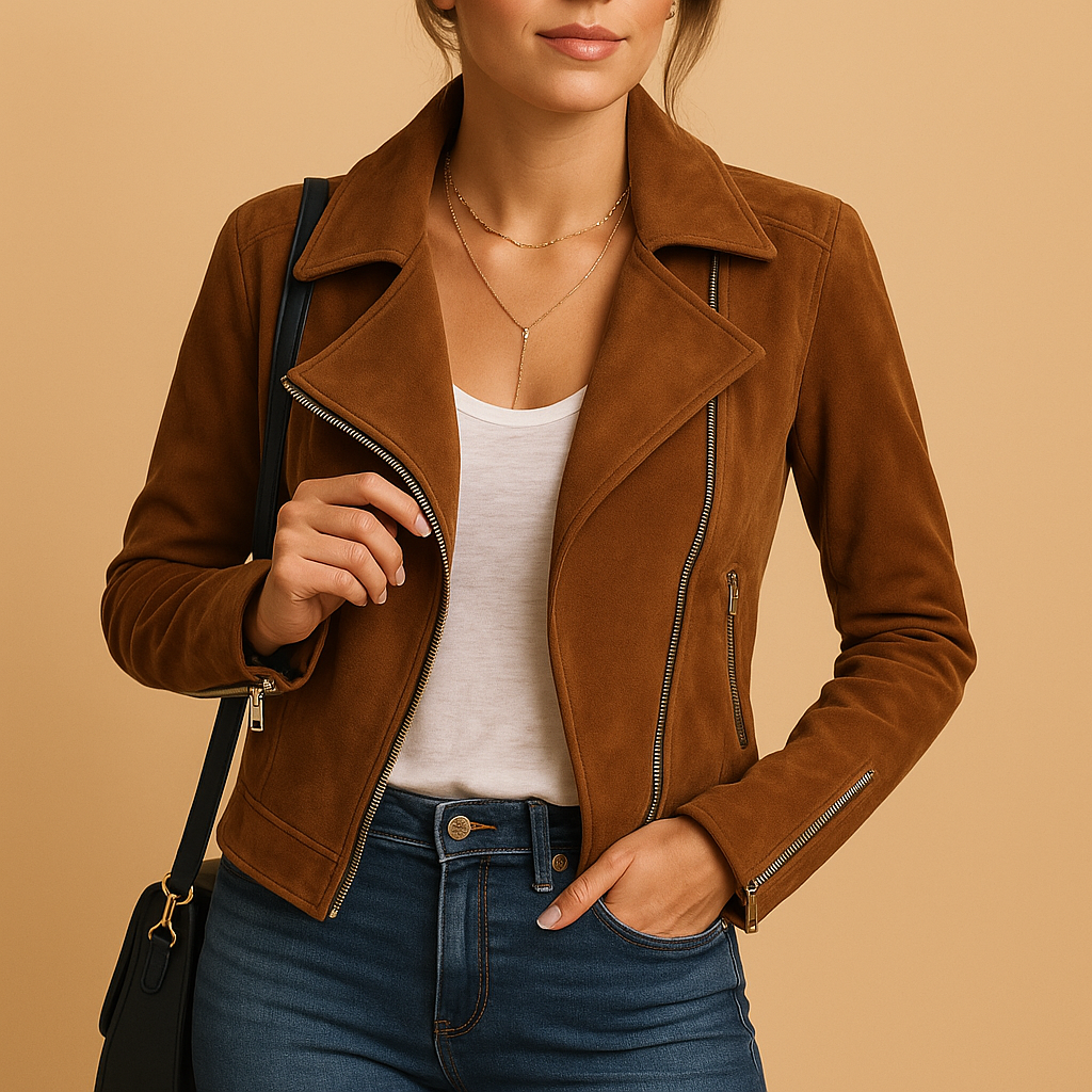 Chic short summer jacket for women in light breathable fabric, with modern cut and versatile style for casual outfits, smart occasions, and travel.