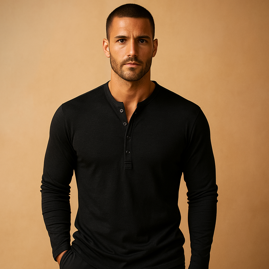 Classic long sleeve shirt for men in black, green, khaki, red, and white with a timeless design and comfortable fit for all occasions.