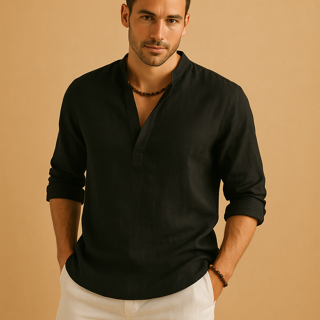Men’s classic white shirt with breathable fabric and versatile design, available in multiple colors, perfect for formal, casual, or everyday wear.