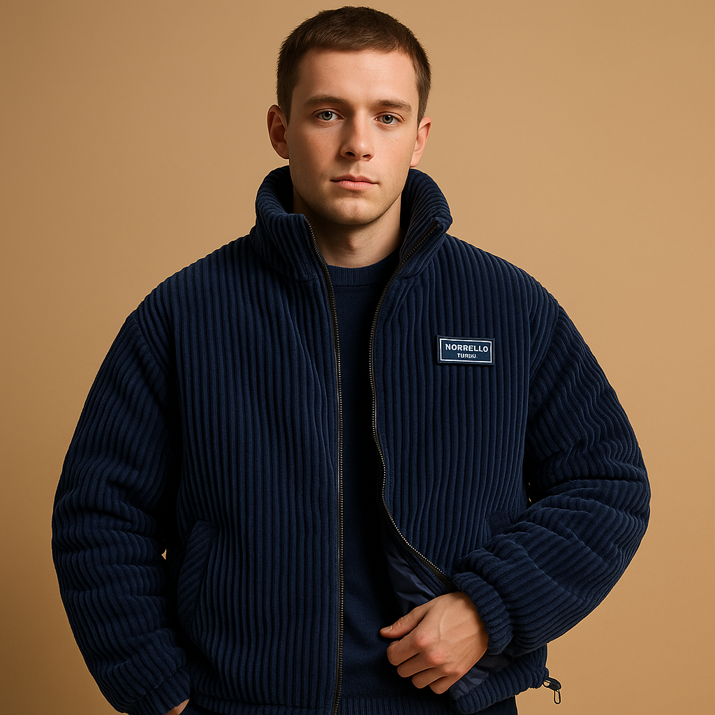 Men’s corduroy jacket with cotton lining, designed for warmth, durability, and casual style. Perfect for autumn and winter days.