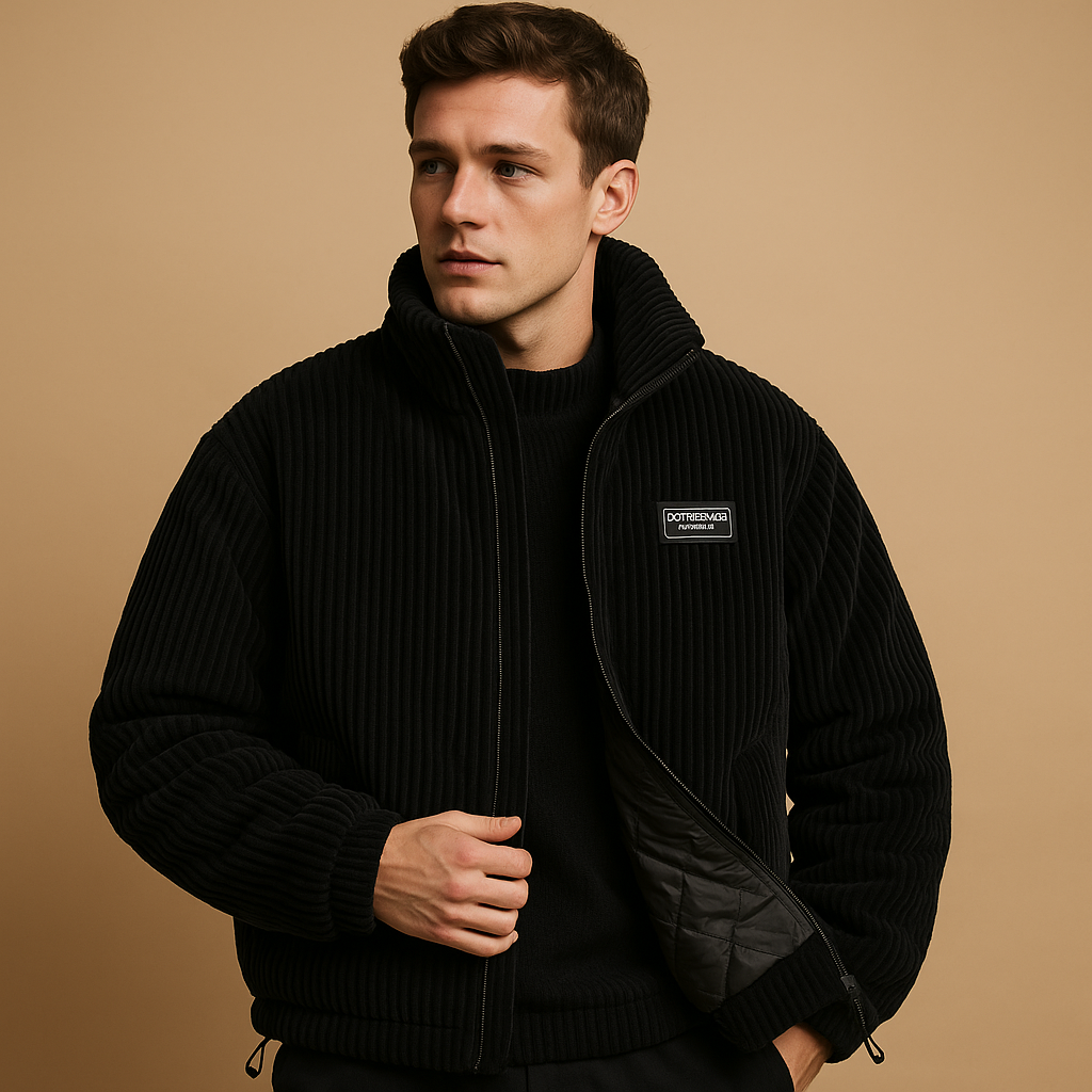 Men’s corduroy jacket with cotton lining, designed for warmth, durability, and casual style. Perfect for autumn and winter days.