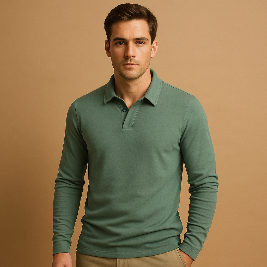 Men’s cotton polo shirt with breathable fabric and classic fit, perfect for casual days, warm weather, and semi-formal occasions.
