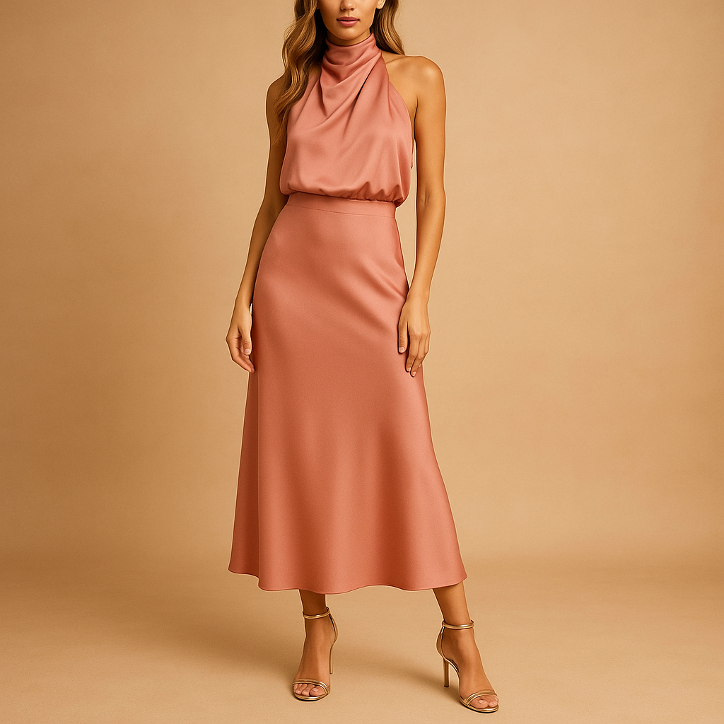 Elegant versatile dress for women in breathable fabric, available in multiple colors, perfect for spring, summer, casual outings, and formal occasions.