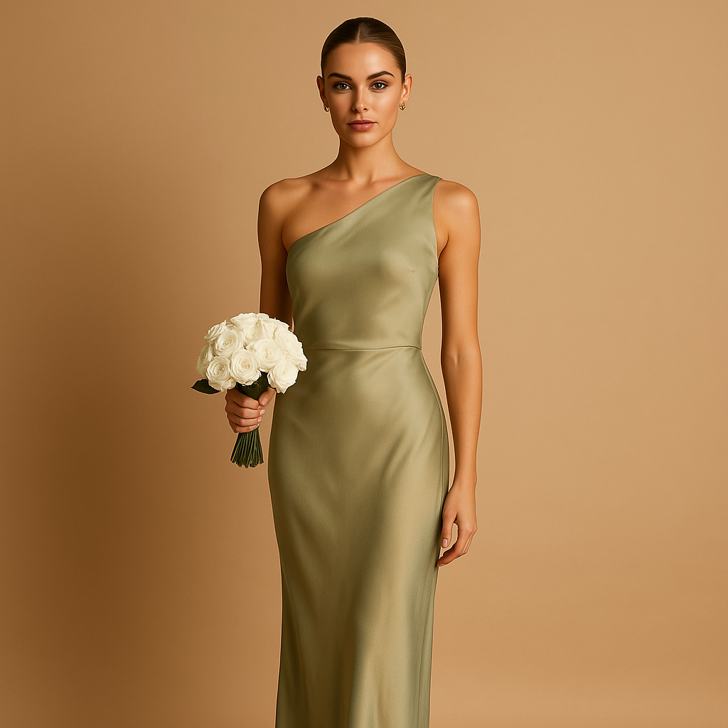 Women’s elegant evening dress with asymmetrical slit, slim fit, and stretchable fabric. Perfect for galas, formal dinners, parties, and special occasions.