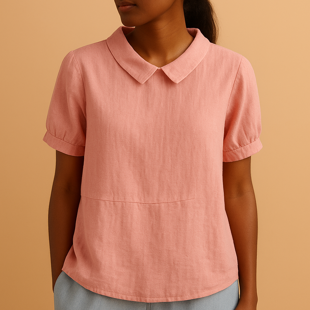 Women’s elegant fitted blouse with a classic design — perfect for office wear, formal meetings, and timeless smart-casual outfits.