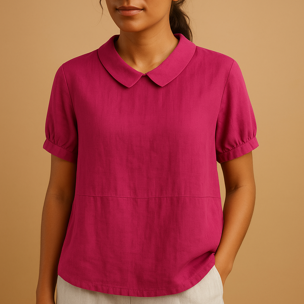 Women’s elegant fitted blouse with a classic design — perfect for office wear, formal meetings, and timeless smart-casual outfits.