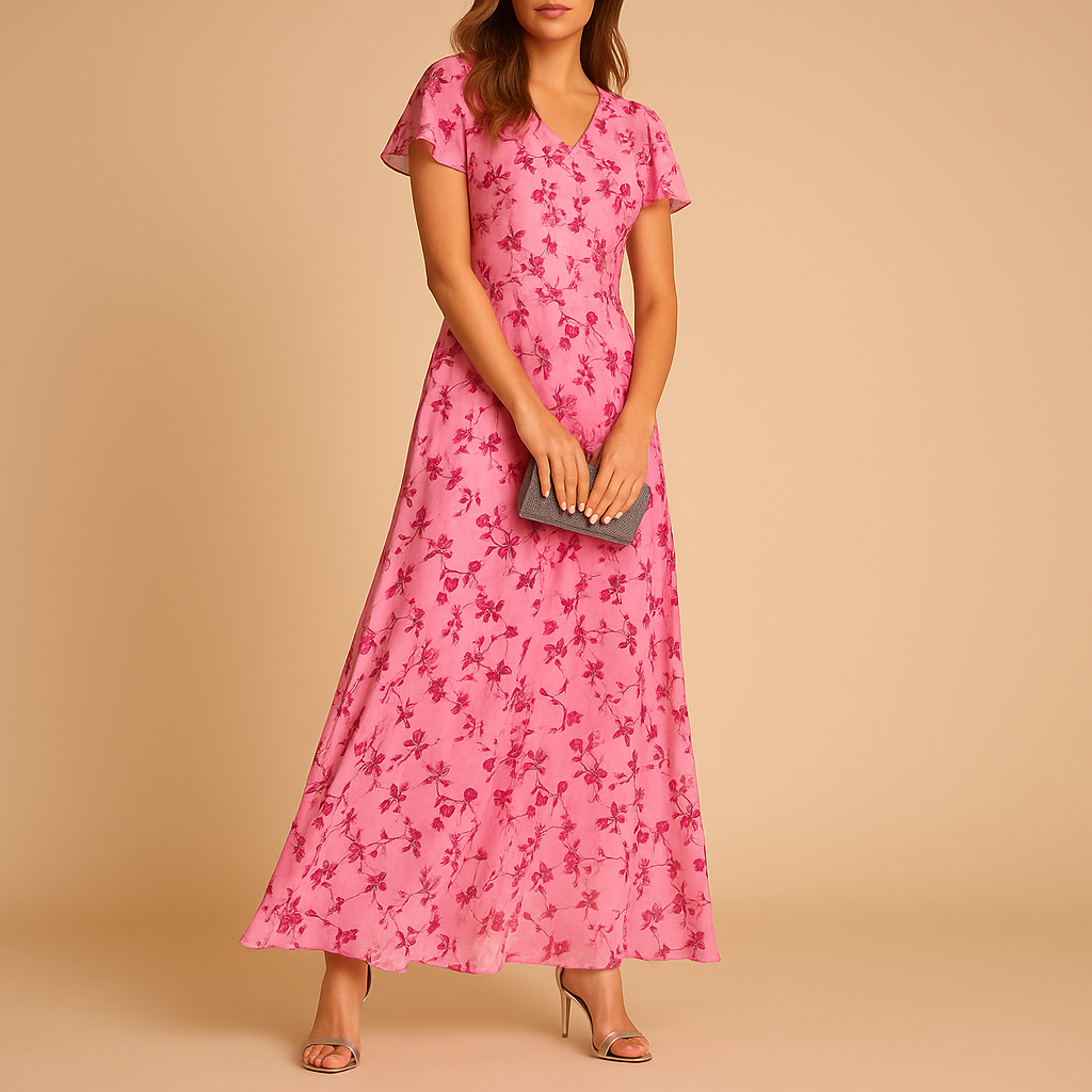 Women’s elegant midi dress with flattering fit and classic cut, made from high-quality woven fabric. Perfect for work, evenings, and special occasions.