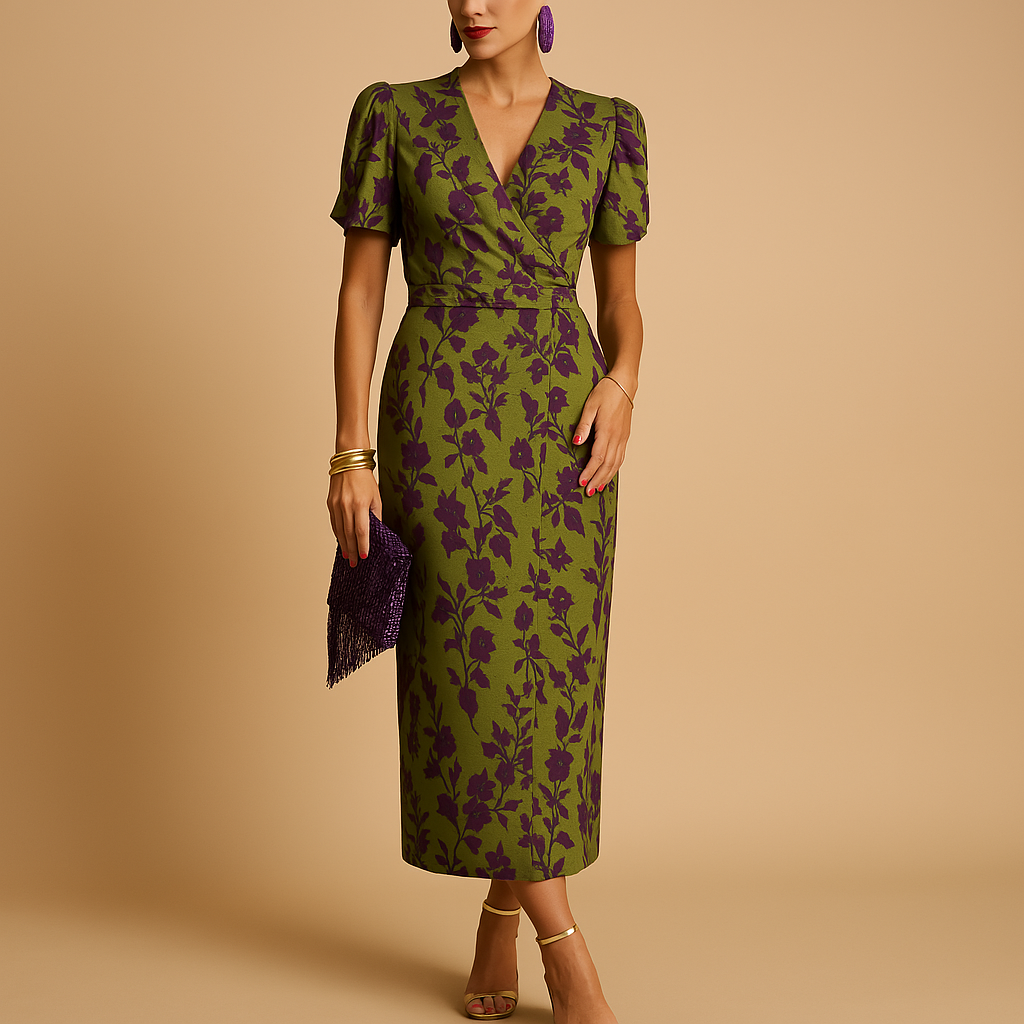 Elegant women’s puff sleeve dress with a flattering fit and chic silhouette, perfect for parties, dinners, and special occasions.