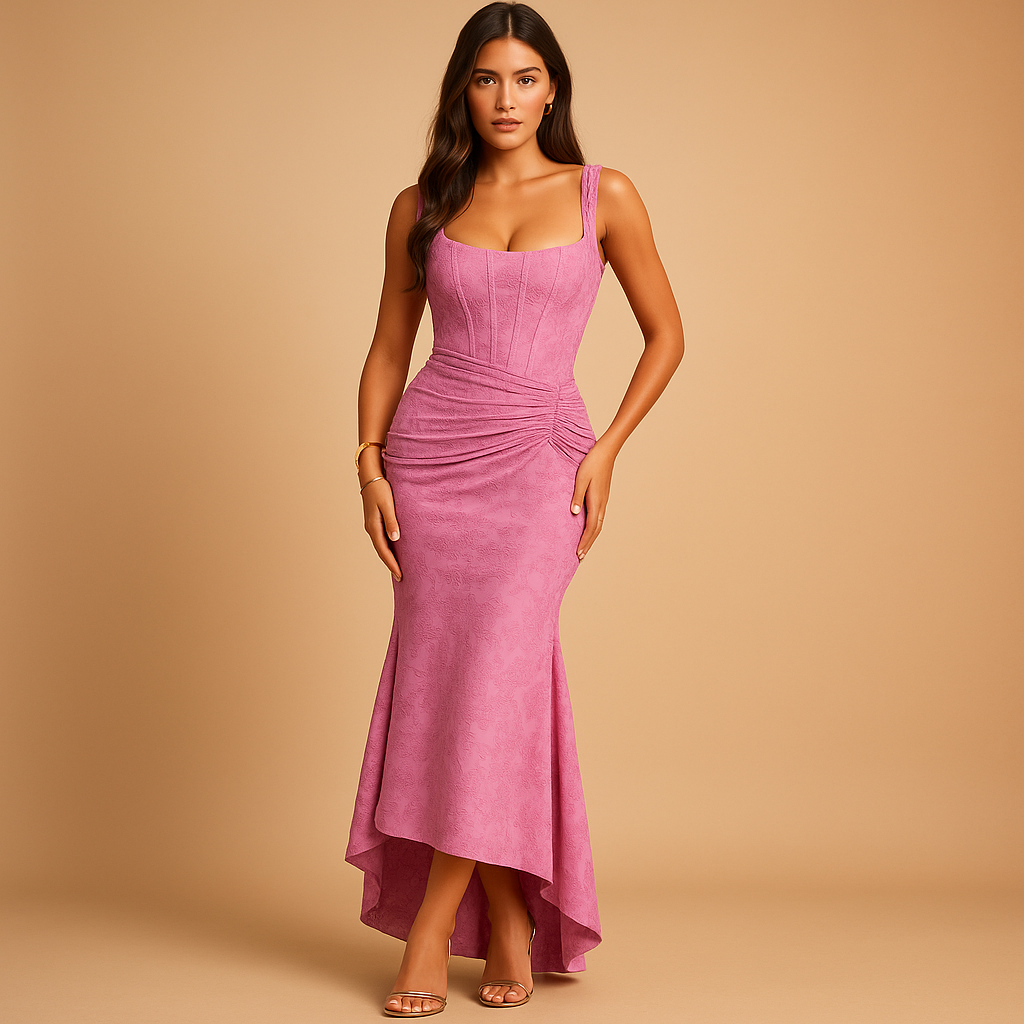 Floral midi dress for women with lightweight fabric and flowy fit, perfect for spring, summer, garden parties, and casual outings.