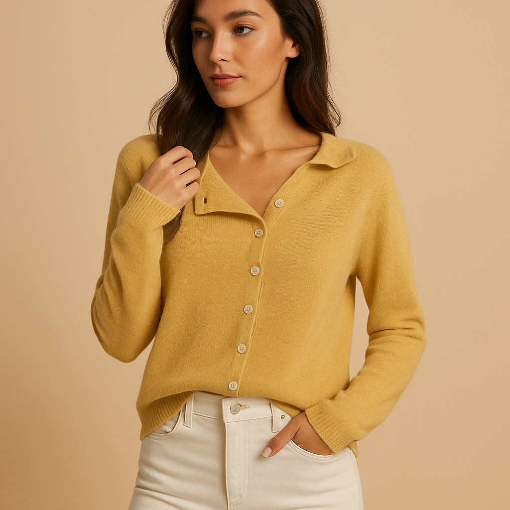 Women’s light round neck sweater with long sleeves, perfect for casual or polished outfits year-round.