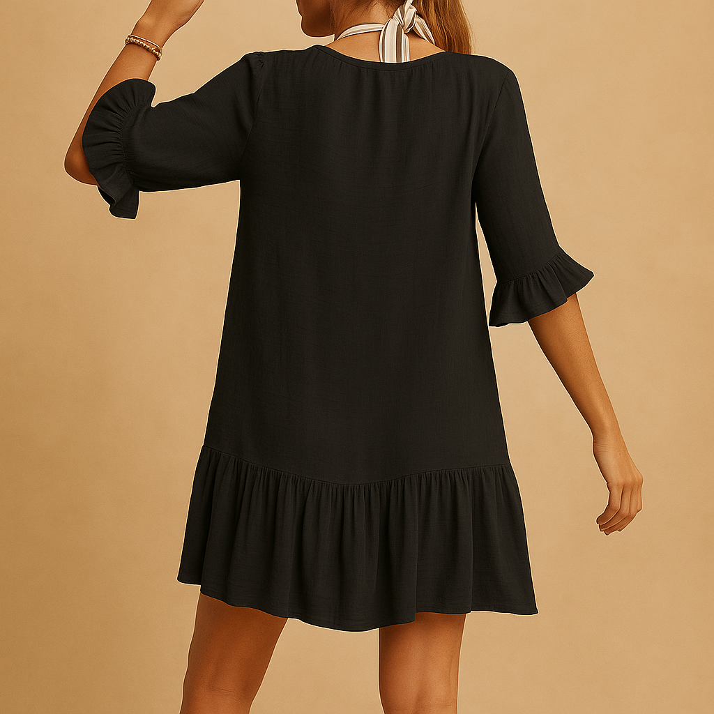 Light summer dress for women made from airy, breathable fabric with a loose fit, perfect for casual outings and sunny days.
