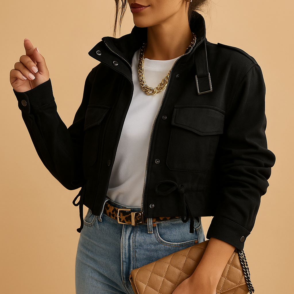 Women’s light summer jacket with tailored fit and breathable fabric. Perfect for casual outings and semi-formal occasions in warm weather.