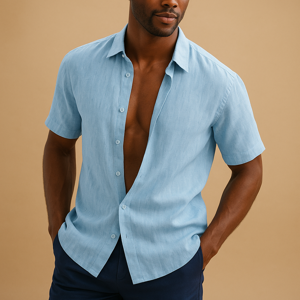 Men’s lightweight breathable shirt in multiple colors with a comfortable fit and timeless design. Ideal for casual wear and business occasions.