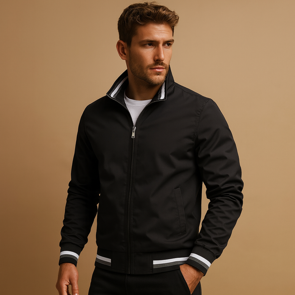 Men’s lightweight summer jacket with breathable fabric, zip closure, and timeless design. Ideal for casual and formal outfits.